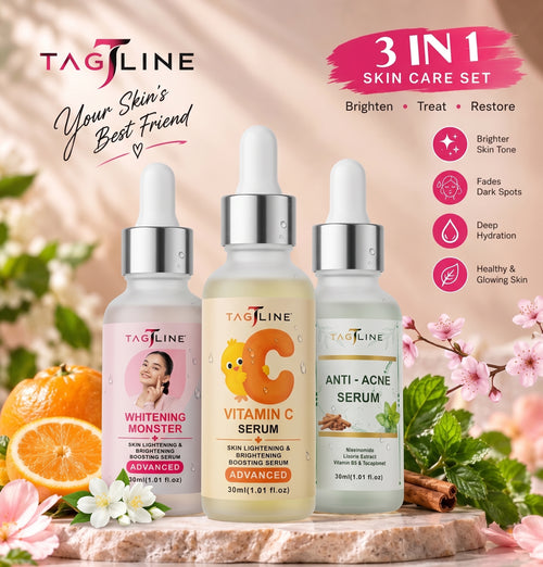 3-in-1 Vitamin C, Brightening & Anti-Acne Serum Set